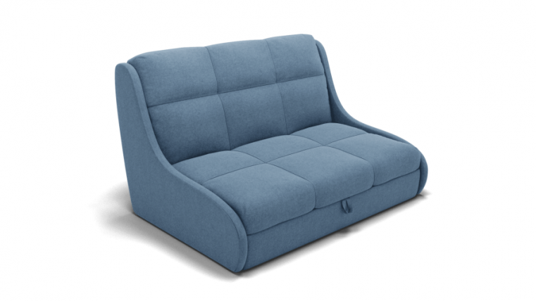 Диван Куба 700 (ЗР) Цвет фасада: Голубой; Тип: Прямой; Материал фасада: Металл/Велюр_0