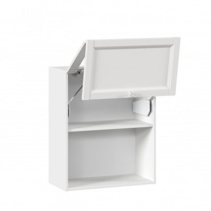 Шкаф кухонный 600 горизонтальный с 2 складными дверями комбинированный со стеклом Джулия ЛД 284.970.000.041 Белый_1