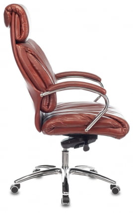 Кресло руководителя Бюрократ T-9904NSL светло-коричневый Leather Eichel_2