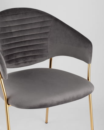 Стул мягкий Эвита Серый_8