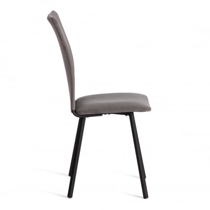Стул обеденный La Rousse велюр, серый/черный, 29, 49х50х93_1