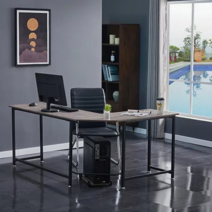 Угловой письменный стол KIWI Черный дуб BLACK OAK_5