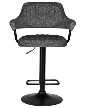 Стул барный DOBRIN CHARLY BLACK (серый твид (LEO11)) 2 шт_6