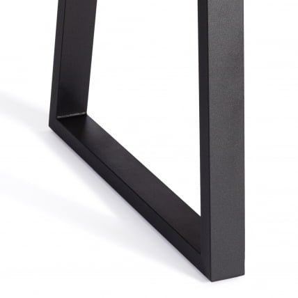 Стол MALTIDO ЛДСП/HPL/металл, 130 х 75+30 х 75 см, Мрамор черный/черный_11