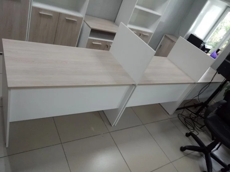 Стол прямой Deka ЛДСП каркас 75.07.10 Дуб Сантана светлый/Белый_5