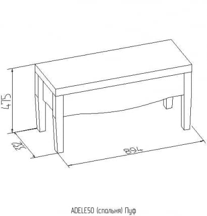 Пуф ADELE 50 Дуб Сонома/Venzel Coral (спальня)_1