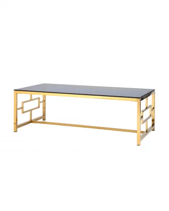 Журнальный стол БРУКЛИН 120x60 Золото стекло smoke_0