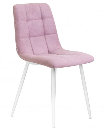 Стул обеденный DOBRIN ALEX белые ножки Сиреневая ткань UF860-04B_1