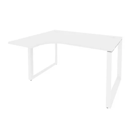 Стол эргономичный левый на О-образном м/к ONIX O.MO-SA-3L Белый Бриллиант_0
