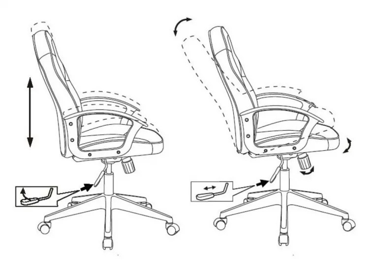 Кресло игровое Зомбие 11 Черный/красный / Zombie_6