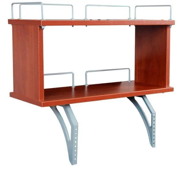 Полка задняя двухъярусная Polka_zz 1/600 (Polka_zz 7/600) Яблоня Серый_0