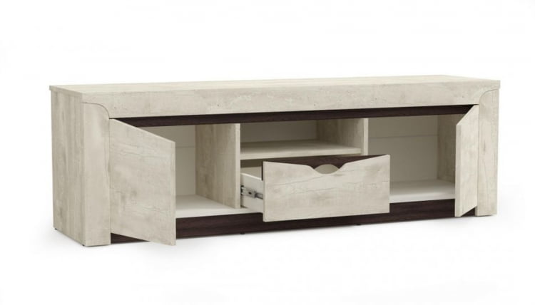 Тумба под ТВ Лючия 33.17 Бетон пайн белый Венге_1