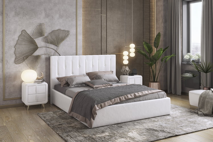 Тумба прикроватная Софи TM-001.1 белый (экокожа)_1