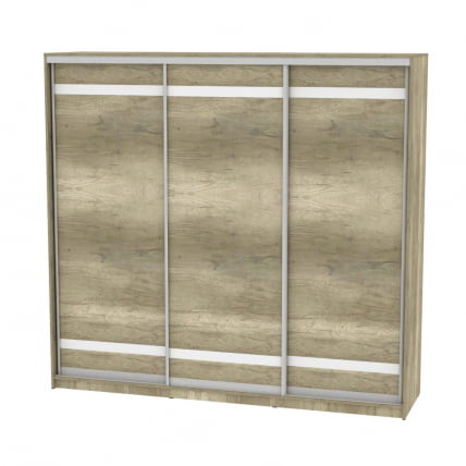 Шкаф-купе B-230х235х60-3(ДКМ-D9D9D9)_0