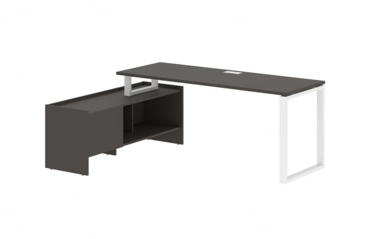 Стол с тумбой EDIS EQCT 19614 Мокко Белый_0