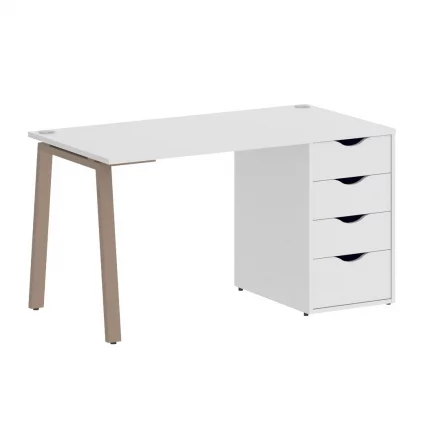 Стол письменный HOME OFFICE VR.SP-3-138.4.A Белый/Мокко металл_0