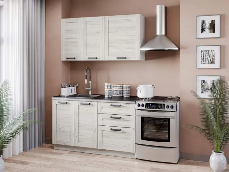 Шкаф кухонный 450 высокий Винченца ЛД 234.430.000.037 Белый Дуб Крафт белый_2