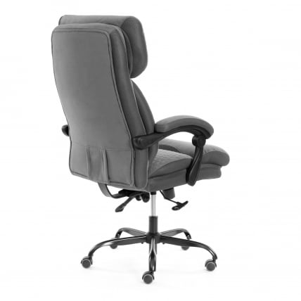 Кресло руководителя Chief metalBL велюр/ткань, серый, 29/TW-12_3
