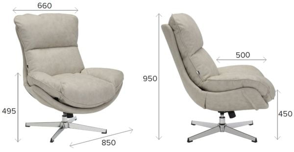 Кресло-реклайнер Everprof Mango Ткань Бежевый_4