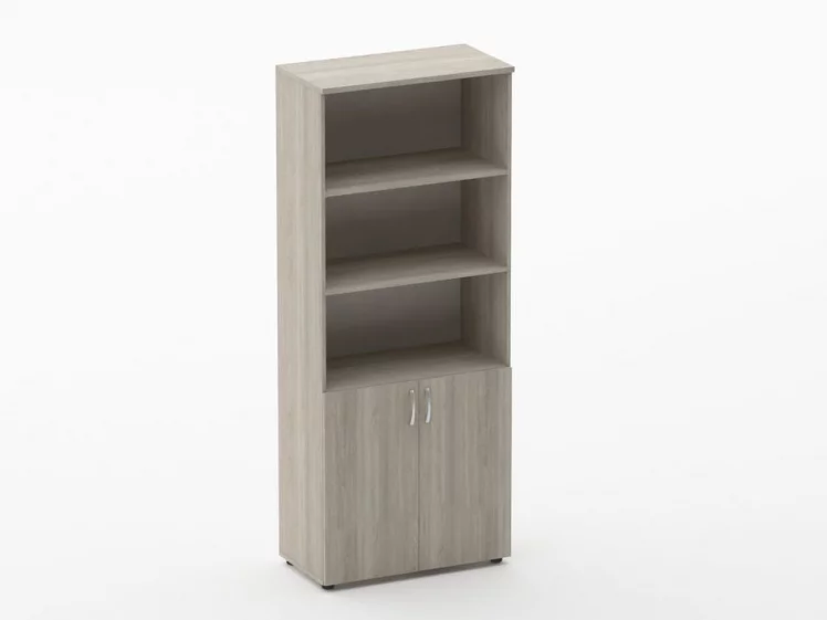 Шкаф высокий полуоткрытый Glassy 6.19.121 Дуб сантана светлый_0