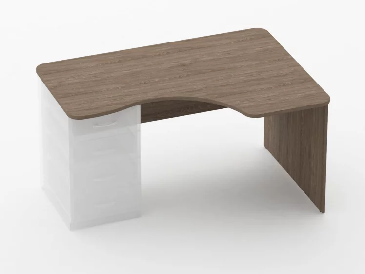 Стол угловой под встроенную тумбу Glassy 1.141.14Пр Дуб Верцаска_0