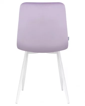 Стул обеденный DOBRIN ALEX белые ножки Фиолетовый велюр V108-49_4