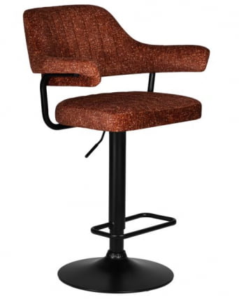 Стул барный DOBRIN CHARLY BLACK (терракотовый твид (LEO56)) 2 шт_2