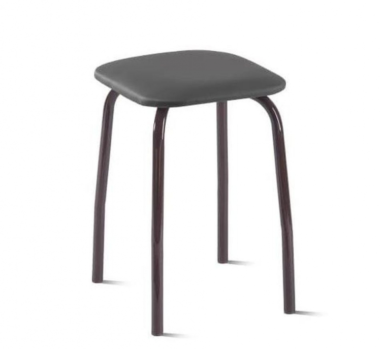 Табурет кухонный 320х320 мм Черный/Металл Коричневый_0