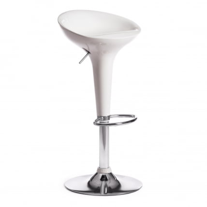 Стул барный NAIL (mod. KY801) металл/пластик, 42*44*67-88 см, белый/хром_0