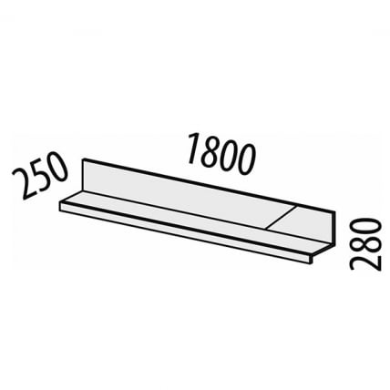 Полка навесная Монако 605.29 Дуб Вотан Оникс Графит_6