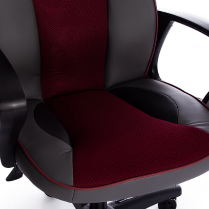 Кресло RACER кож/зам/ткань, металлик/бордо, 36/13_9
