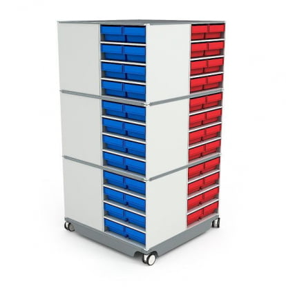 Поворотная кассетница КП-01 синий + красный_0