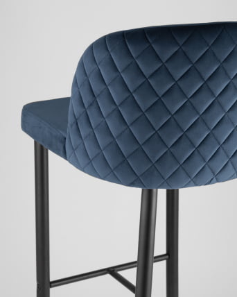 Барный стул Оскар велюр Сине-зеленый_6