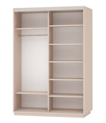 Шкаф-купе двухдверный Экспресс Дуо 1600х2200h Лондон/Белый снег_1