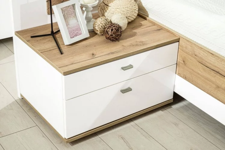 Тумба прикроватная Фиджи ЛД 659.060.000 Дуб Золотой Белый_4