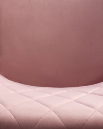 Стул обеденный ДОБРИН РОБЕРТ (черные матовые ножки, велюр В108-15 Розовый) 2 шт / DOBRIN ROBERT V108-15_2