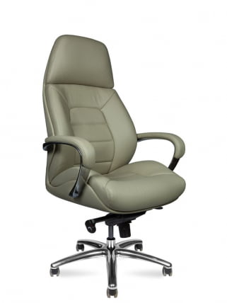 Кресло руководителя PORSCHE кожа Светло-серый_0