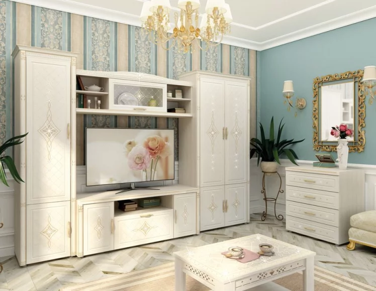 Комод Венеция 32.32 Сосна Астрид Ваниль_4