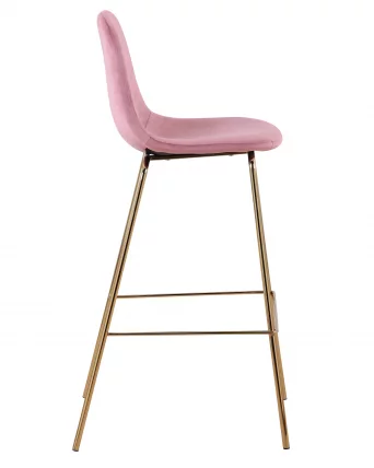 Стул барный Валенсия Пыльно-розовый с золотыми ножками_2