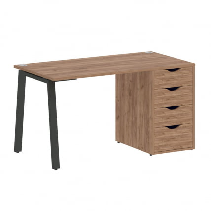 Стол письменный HOME OFFICE VR.SP-3-138.4.A Дуб Табак/Антрацит металл_0