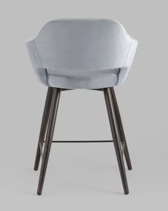 Стул полубарный Саймон ПЛ велюр Cерый / Cерый_4