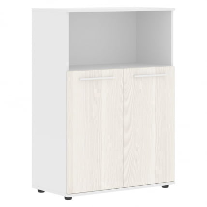 Шкаф с глухими малыми дверьми EDIS EMCS 85.3 Ясень Траун Белый Белый_0