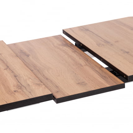 Стол MALTIDO ЛДСП/HPL/металл, 130 х 75+30 х 75 см, Агат серый/черный_10