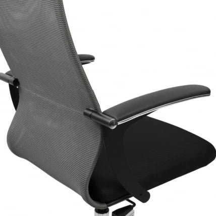 Кресло руководителя BRABIX PREMIUM Ultimate EX-801 хром Черное/серое_6