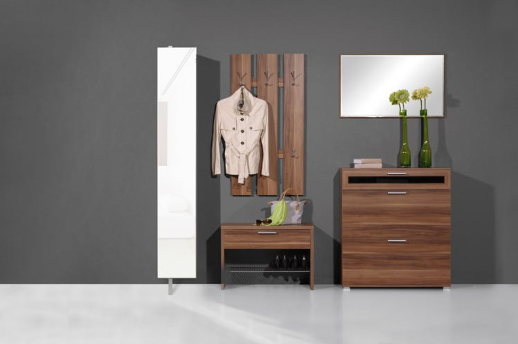 Поворотный шкаф в белом глянцевом стекле Лупо Шелф (левый) Беленый дуб_0