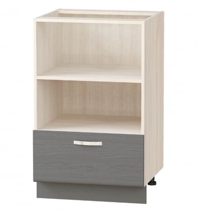 Напольный шкаф высокий под встраиваемую технику Графит 74.74 Сосна Астрид/Ваниль/Графит_0