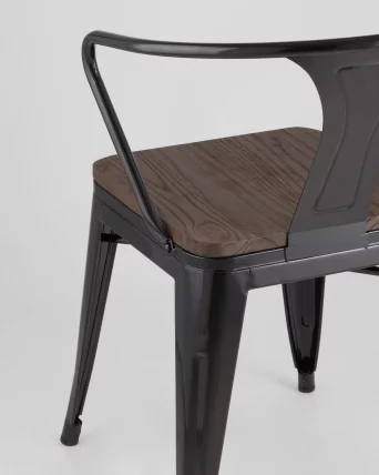 Стул с подлокотниками ТОЛИКС АРМ ВООД Черный / TOLIX ARM WOOD_7