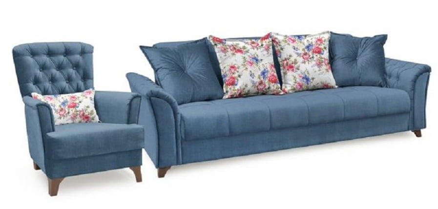 Кресло Ирис ТК 964 Лекко Океан (синий) Фибра Менуэт_0