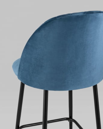 Стул полубарный Марсель ПЛ велюр Пыльно-синий_6