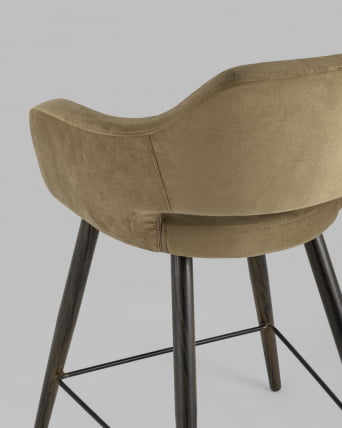 Стул полубарный Саймон ПЛ велюр Капучино_6